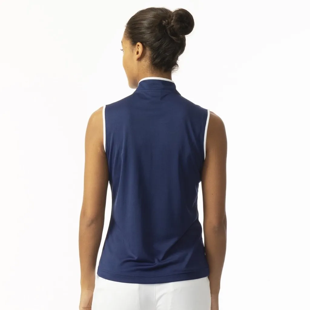 New Daily Sports Anja Spectrum Navy Sleeveless Golf Polo Size XS MSP$92