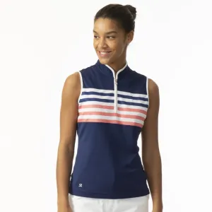 New Daily Sports Anja Spectrum Navy Sleeveless Golf Polo Size XS MSP$92