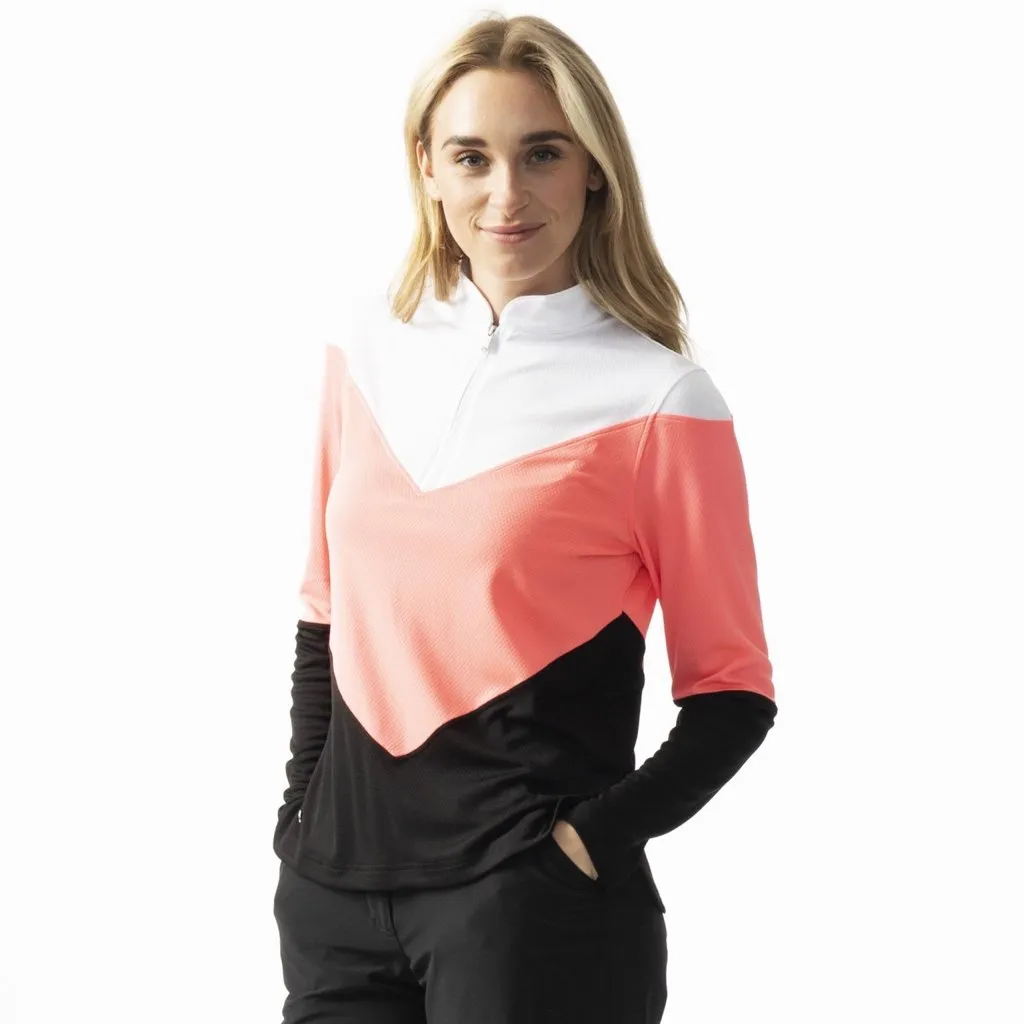 New Daily Sports Ebba Black Long Sleeve Golf Top Size XS MSP$