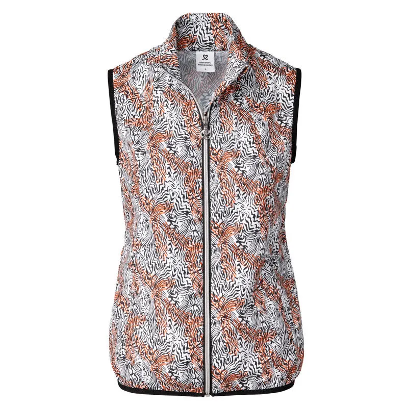 New Daily Sports Leonya Multi Orange Tiger WIND VEST SIZE XL. MSP$129.50