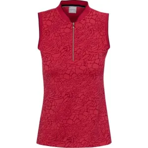 New Dunning Brigid Ventilated Performance Sleeveless Polo - Dahlia MSP$88