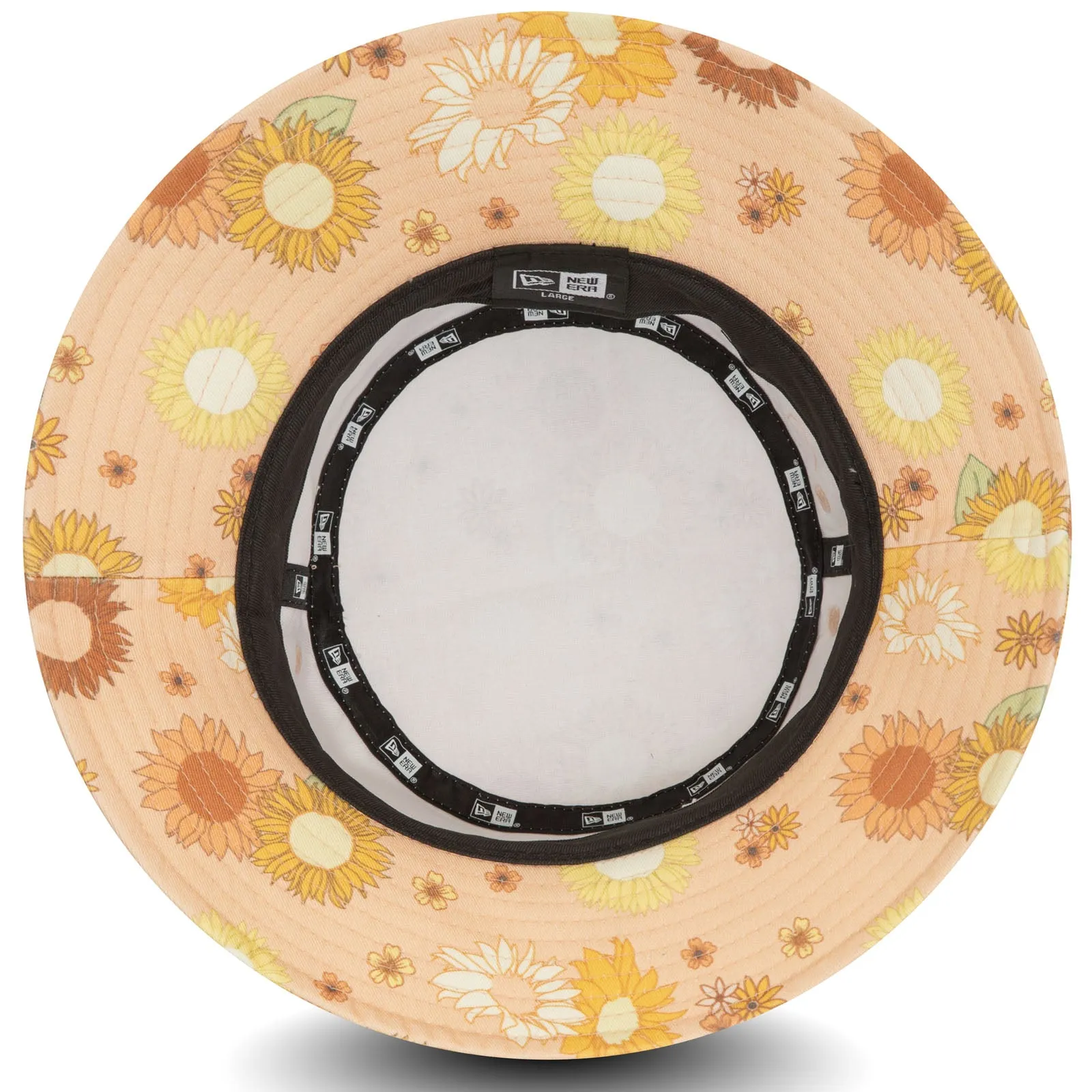 New Era Womens Floral Print Bucket Hat - Peach