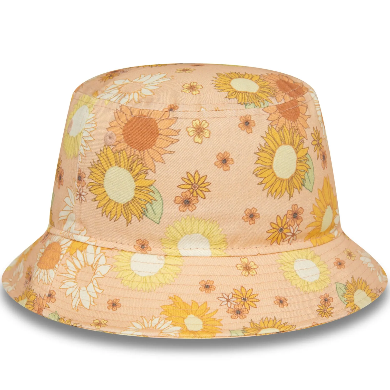 New Era Womens Floral Print Bucket Hat - Peach