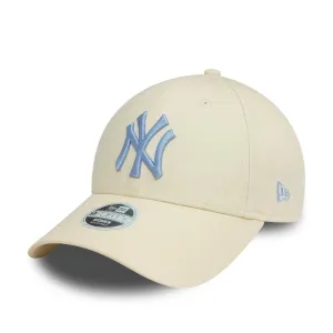 New Era Womens New York Yankees 9FORTY League Essential Baseball Cap - Light Beige - OSFM
