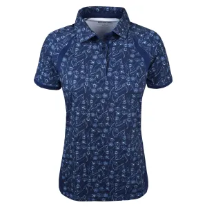 New Etonic Short Sleeve Navy Floral Print Polo MSP$50