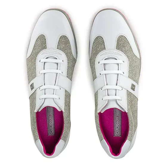 New Footjoy Casual Collection In Gray/White/Pink Size 7.5  MSP$135