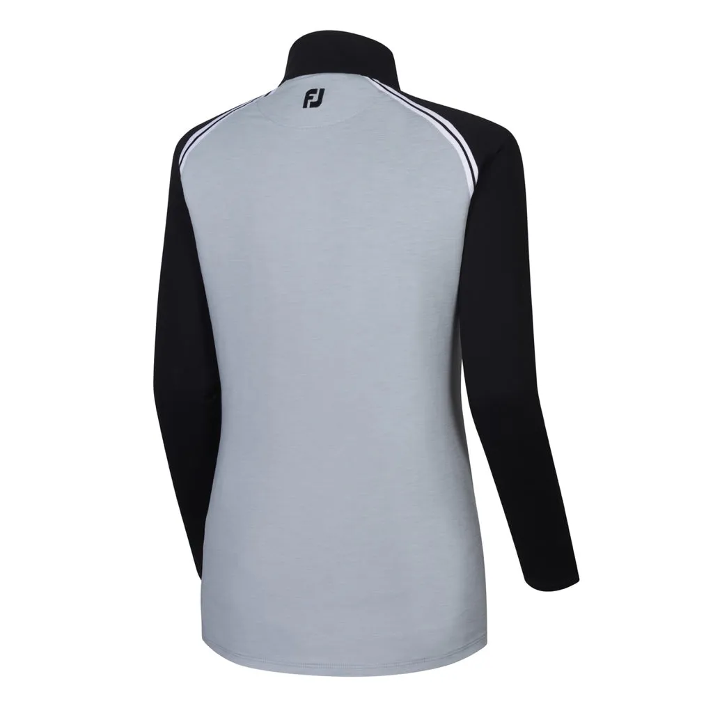 New Footjoy Gray/Black French Terry Full-Zip Golf Midlayer Jacket Size L. MSP$95