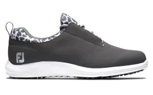 New Footjoy Women's FJ Leisure Golf Shoes - Charcoal/Leopard Size 7