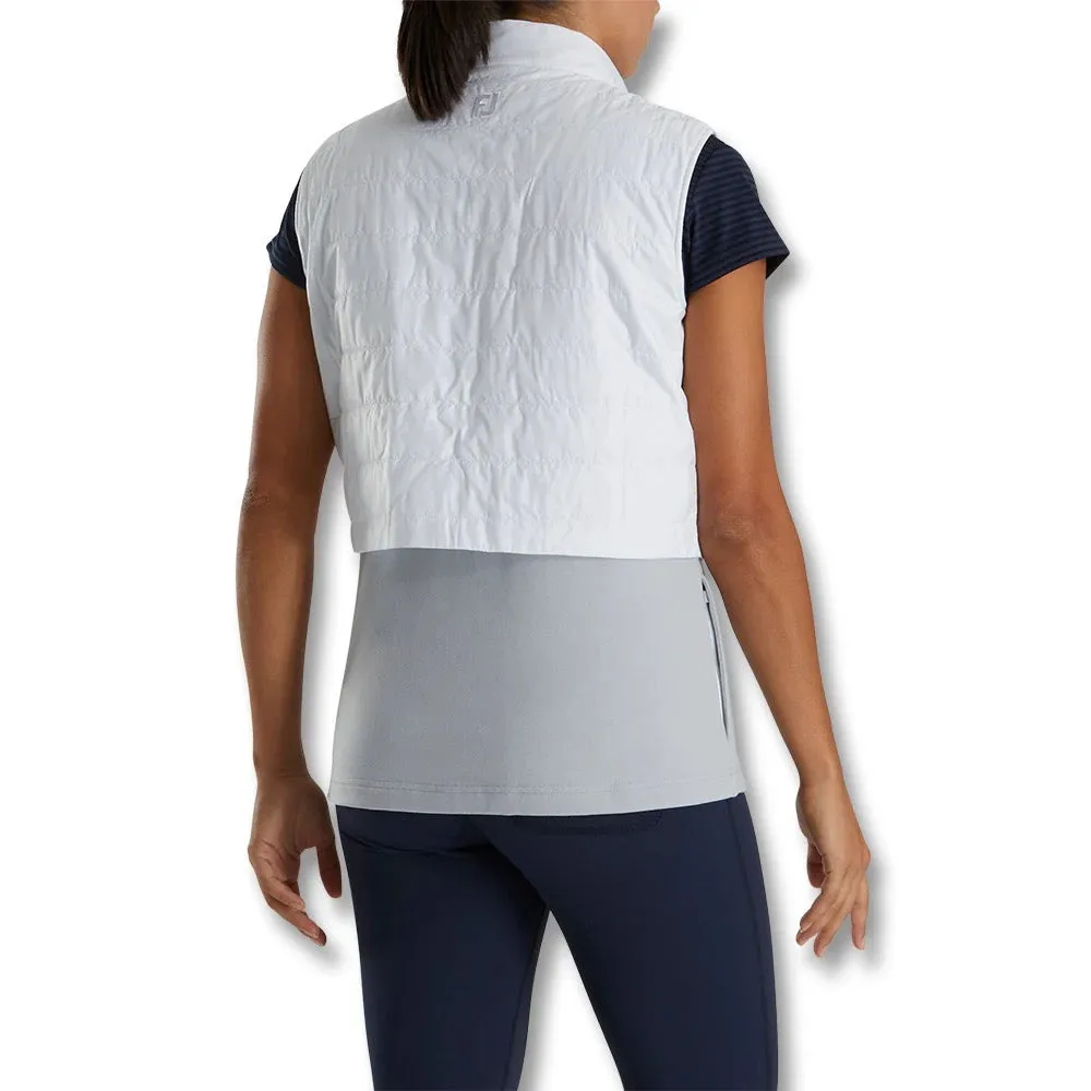 New Footjoy Women's White Layered Insulated Golf Vest MSP$176