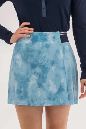 New Foray Golf Elastic Waistband Blue Print Glf Skort Size M MSP$160