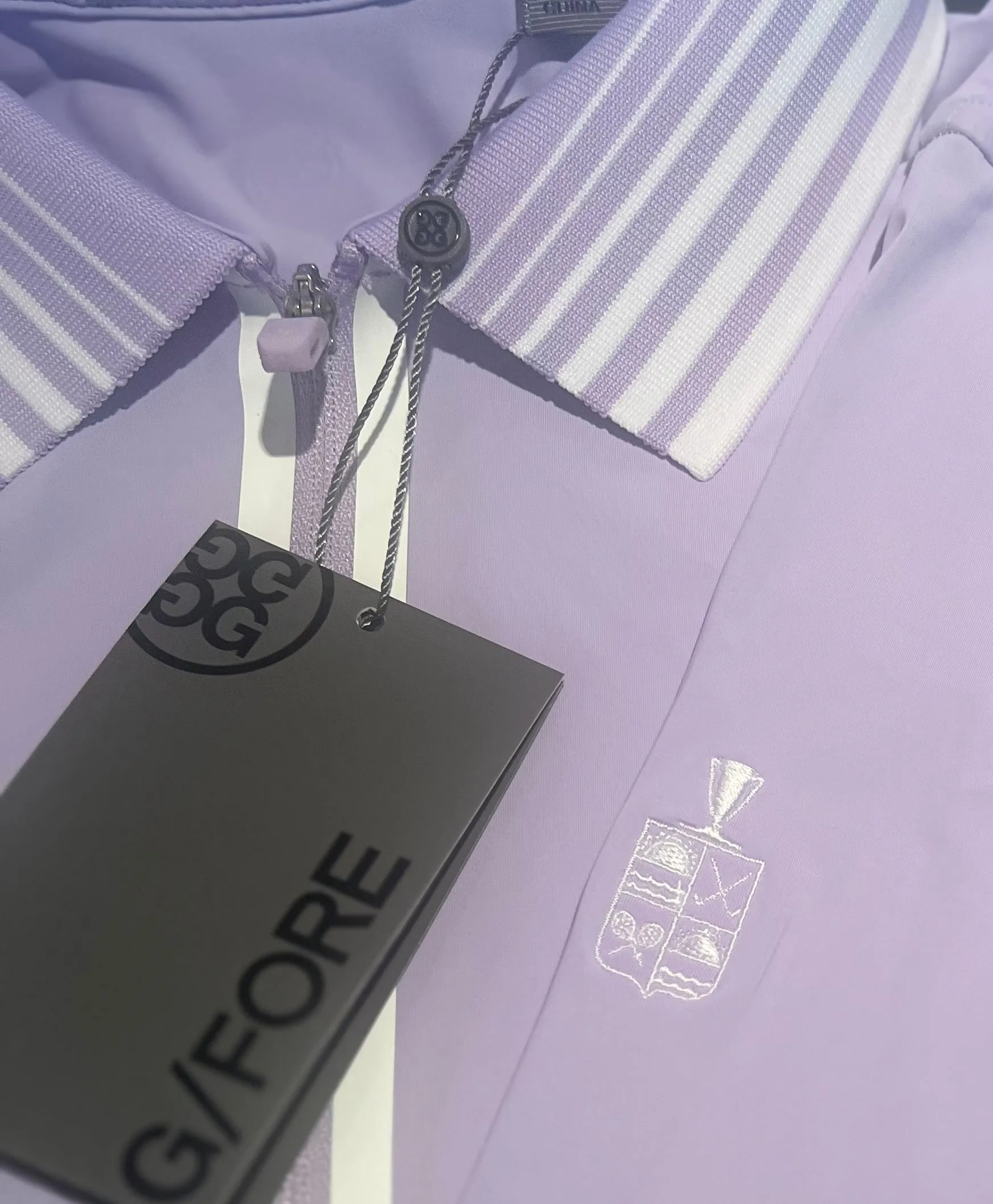 New G/Fore Women's Long Sleeve Purple TSilky ech Zip Golf Polo Size S MSP$120