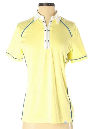 New GG Blue Yellow Polo with White & Blue Accents Size XS