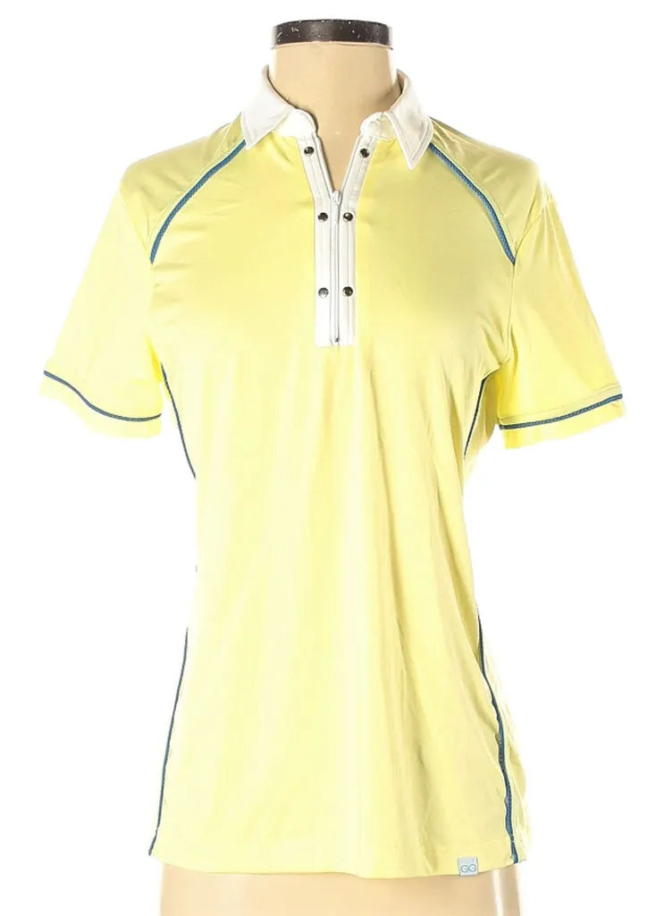 New GG Blue Yellow Polo with White & Blue Accents Size XS