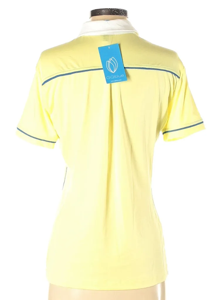 New GG Blue Yellow Polo with White & Blue Accents Size XS