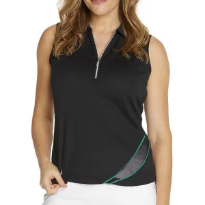 New GGBlue Black 1/2 Zip Sleeveless Size S