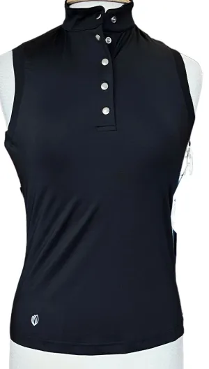 New GGBlue Black Korrine Sleeveless Golf Polo MSP$84
