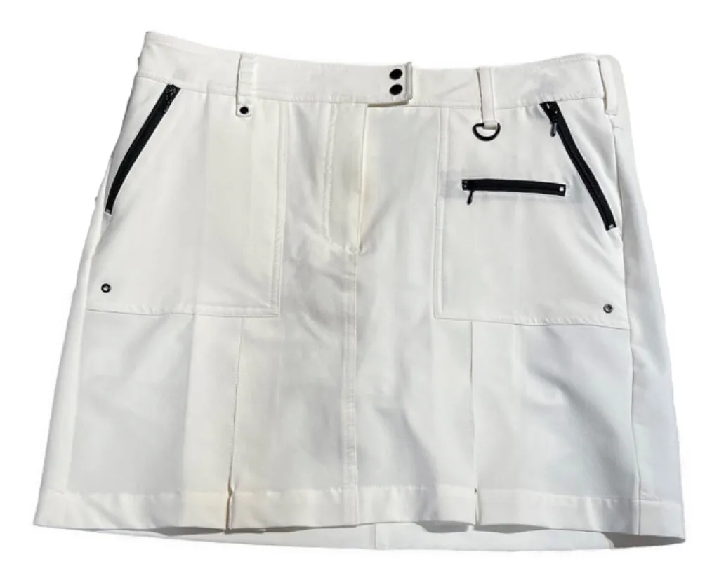 New GGBlue White Boca Pleated Golf Skort Size 8 MSP$