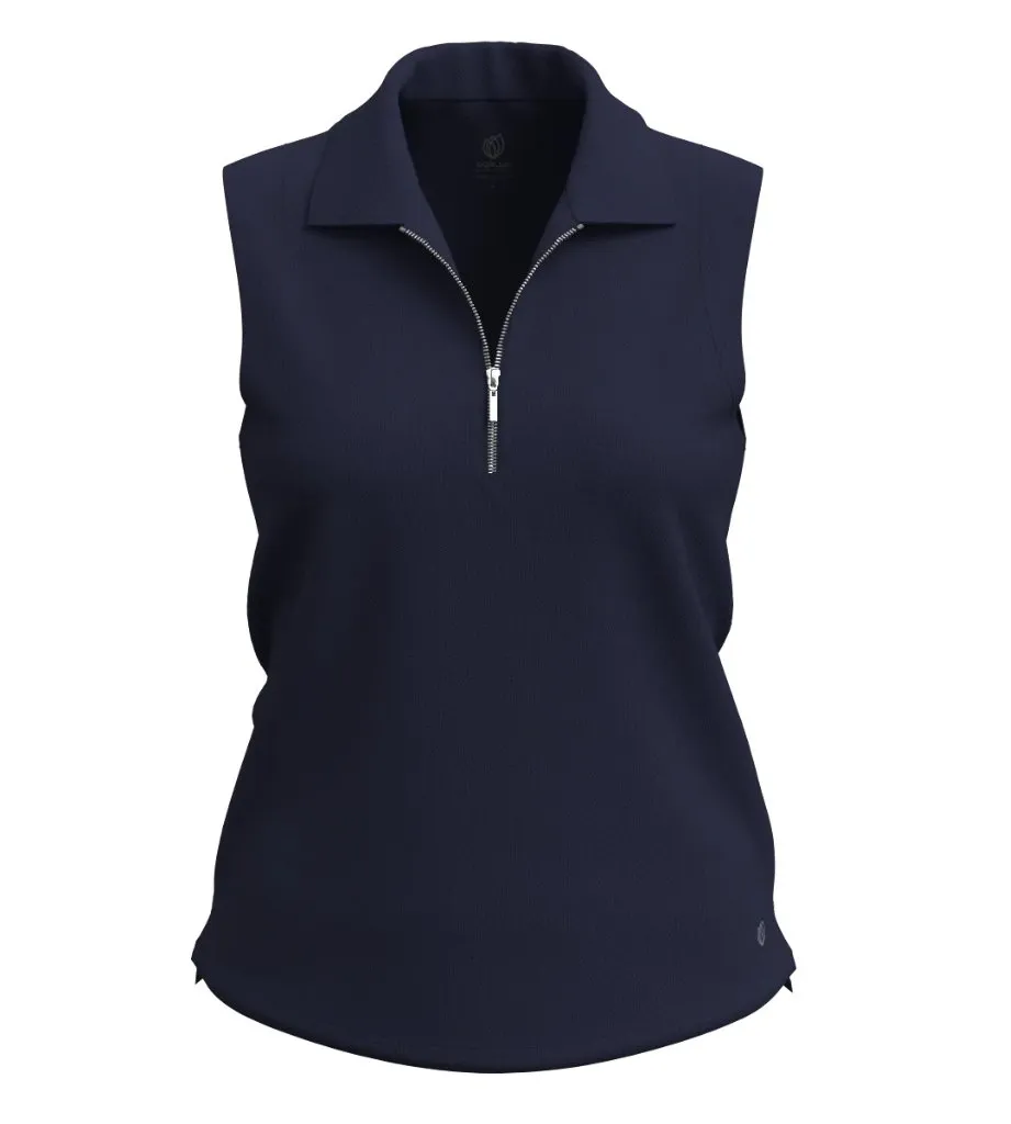 New GGBlue Women's Navy Katy Pique Golf Top MSP$84