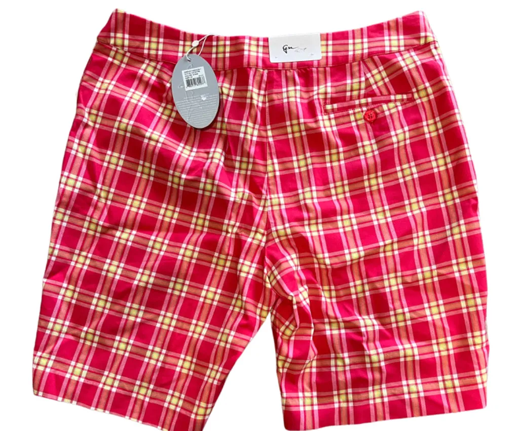 New Greg Norman Pink Plaid Short Size 10 MSP$70