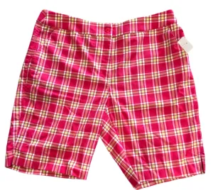 New Greg Norman Pink Plaid Short Size 10 MSP$70