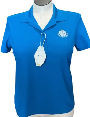 New Greg Norman Turquoise Polo with Logo Size L