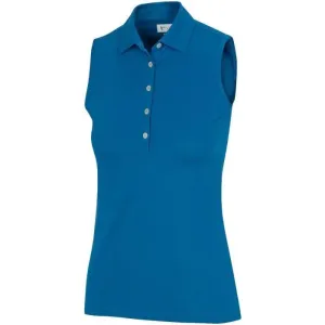 New Greg Norman Women's Sleeveless Freedom Golf Polo - Cornflower MSP$45