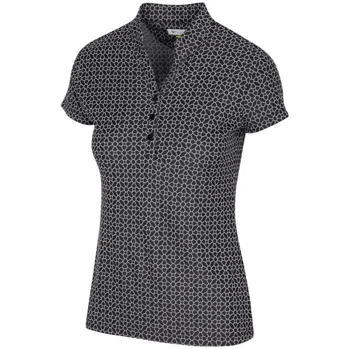 New Greg Norman Women's Trellis Jacquard Button Golf Polo MSP$69