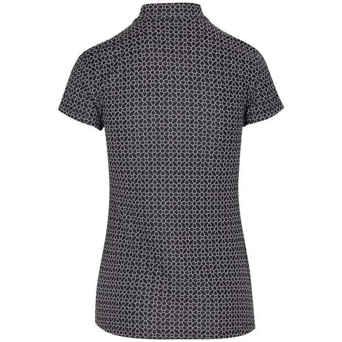 New Greg Norman Women's Trellis Jacquard Button Golf Polo MSP$69