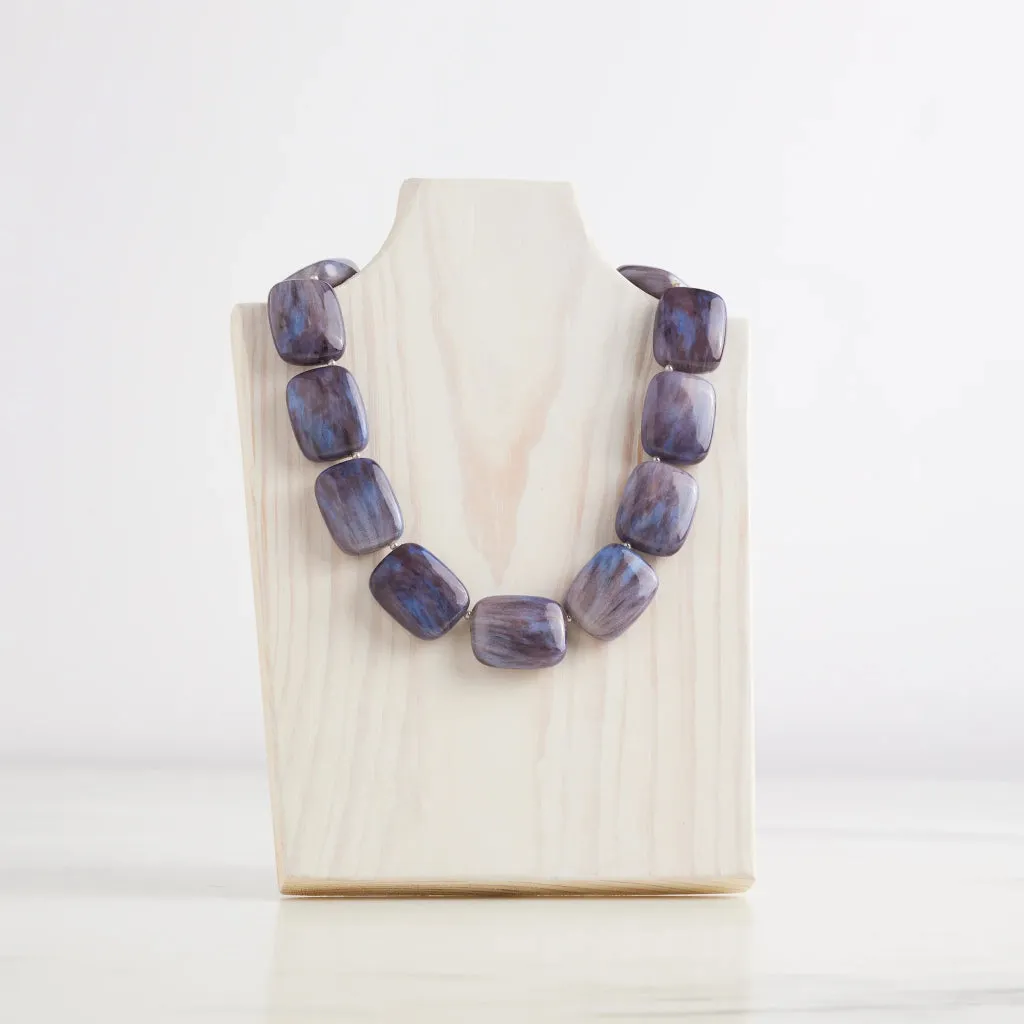 New Hot Girls Pearls Amethyst Chicklet Cooling Necklace