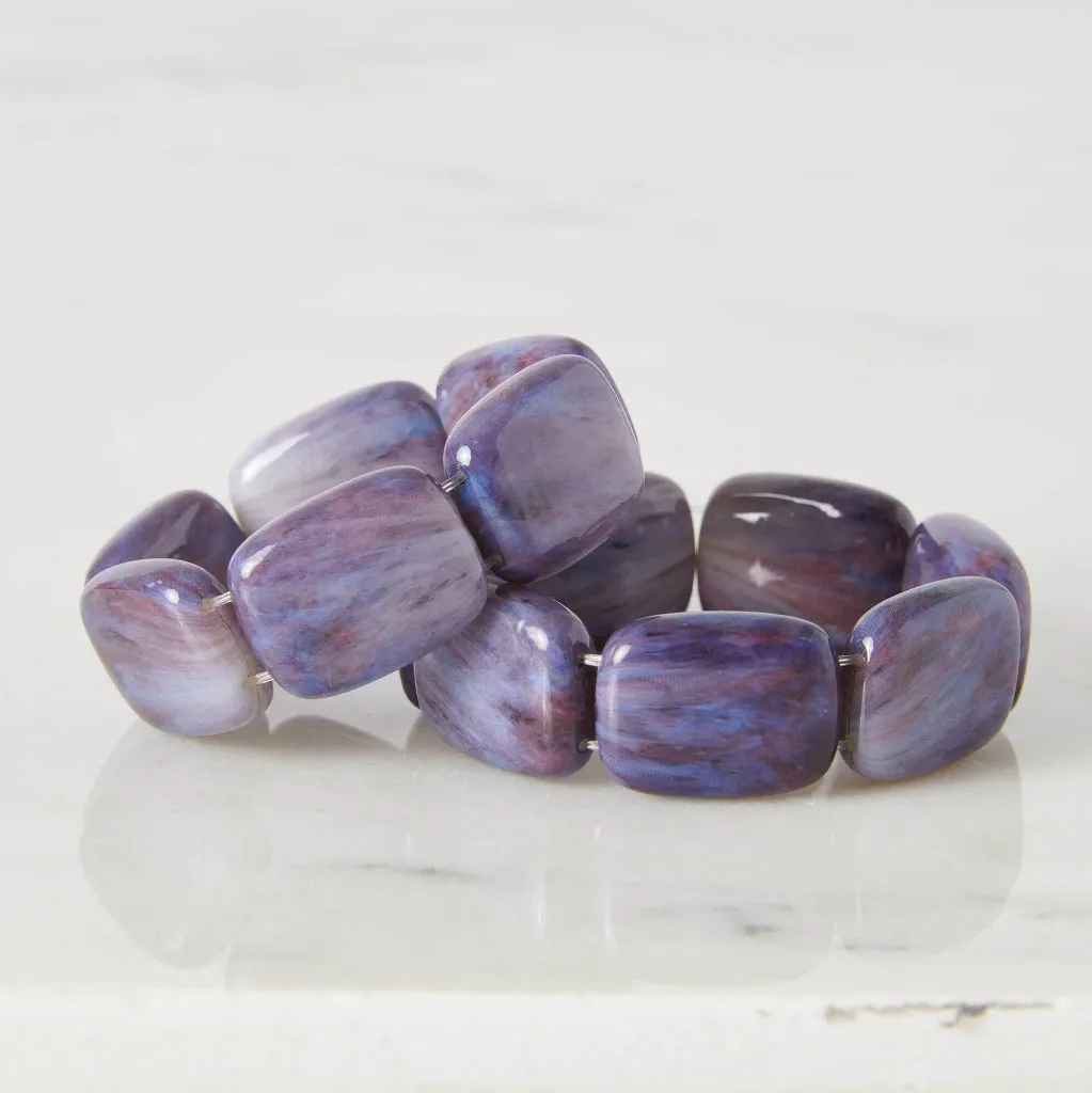 New Hot Girls Pearls Amethyst Chiclet Cooling Bracelet