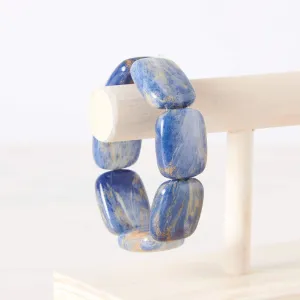 New Hot Girls Pearls Blue Lapis Chicklet Cooling Bracelet