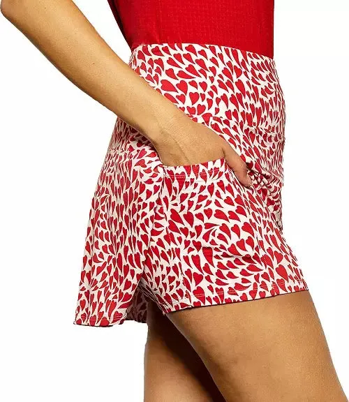 New Ibkul Red Heart Davina Pull-On Skort Size S