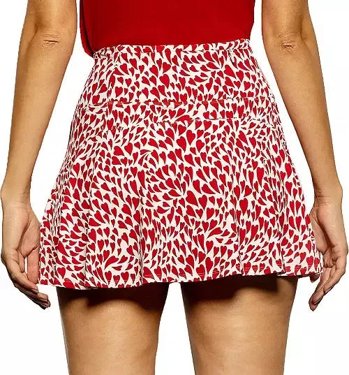 New Ibkul Red Heart Davina Pull-On Skort Size S
