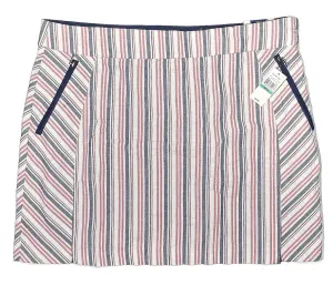 New Izod White, Red & Blue Striped Skort Size 16. MSP$68