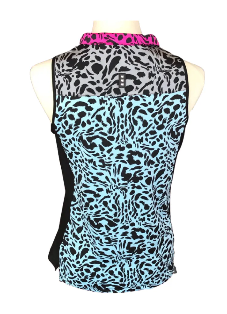 New Jamie Sadock Animal Print Sleeveless Top - Moondust Size S. MSP$89.50
