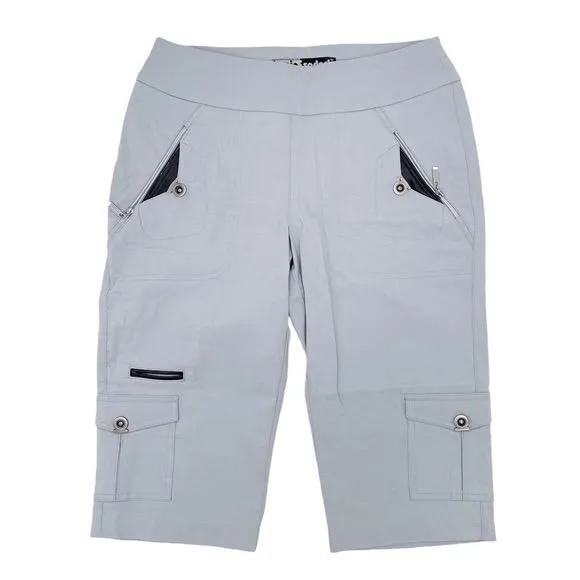 New Jamie Sadock Skinnyliscious Gray Long Shorts MSP$110