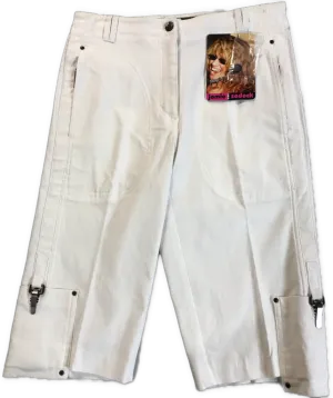 New Jamie Sadock White Stretch Capri Pants Size 2