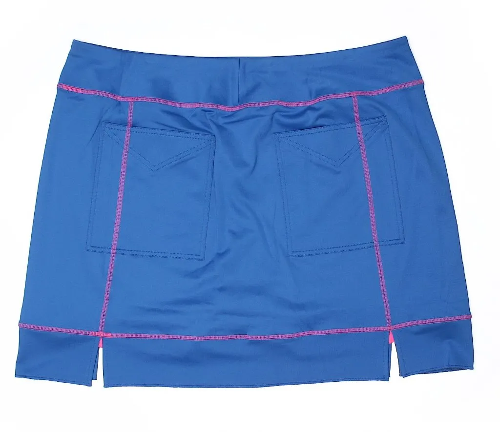 New Jofit Blue Pull on Skort with Pink Stitching