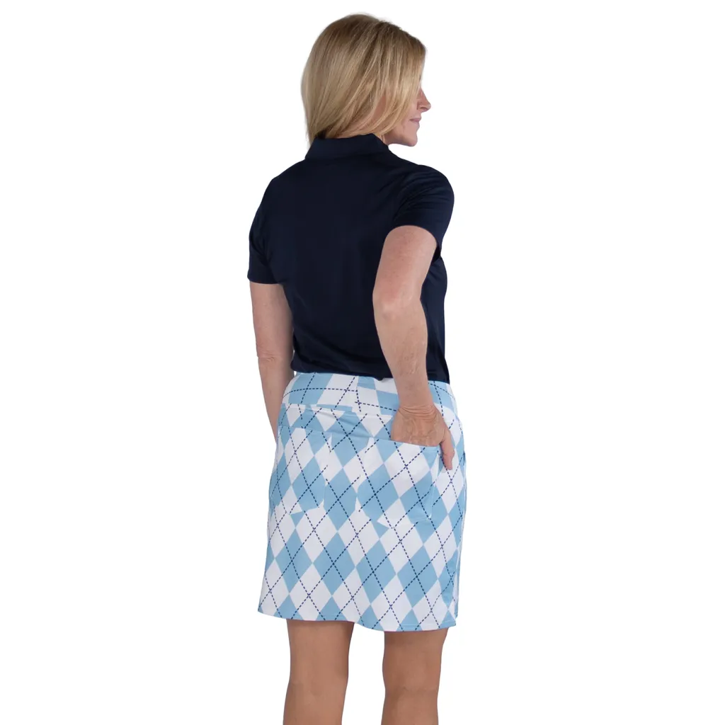 New Jofit Mina Skort in Blue & White Argyle Size XS. MSP$90