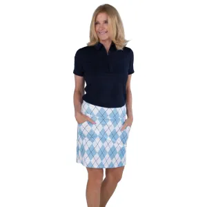 New Jofit Mina Skort in Blue & White Argyle Size XS. MSP$90