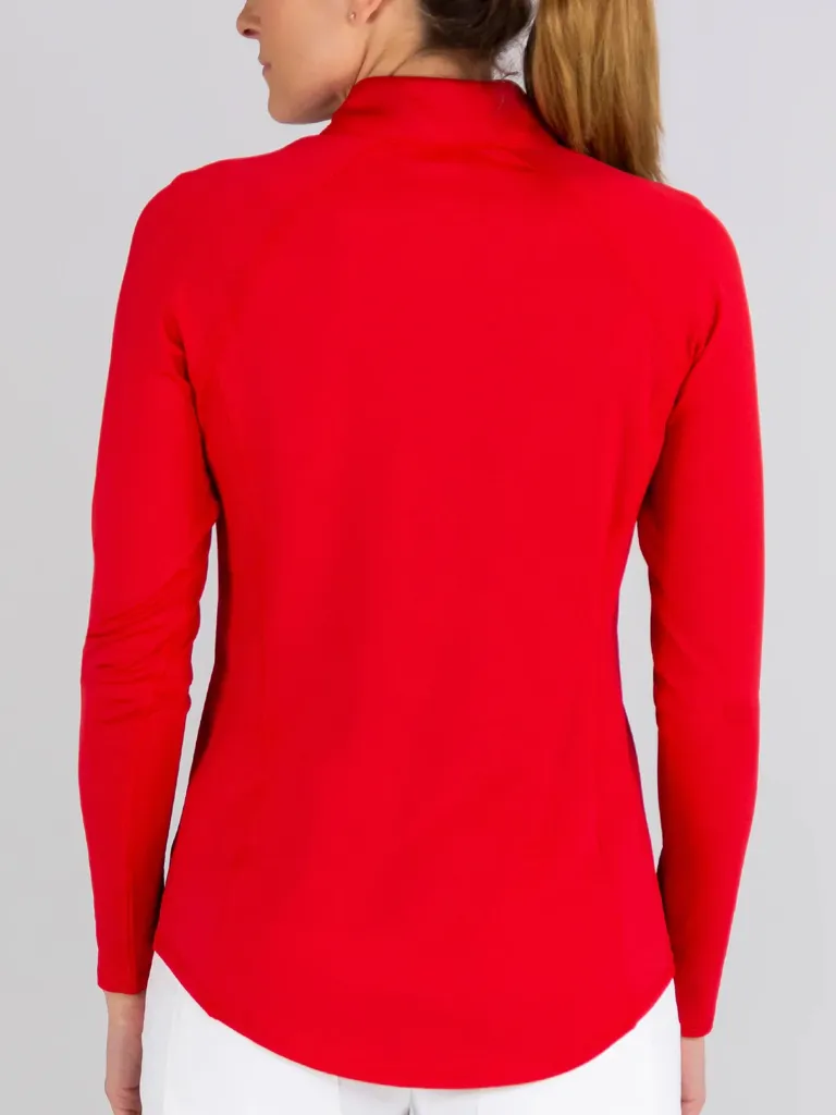 New Jofit Momentum Mock Pullover in Red Size XS. MSP$86