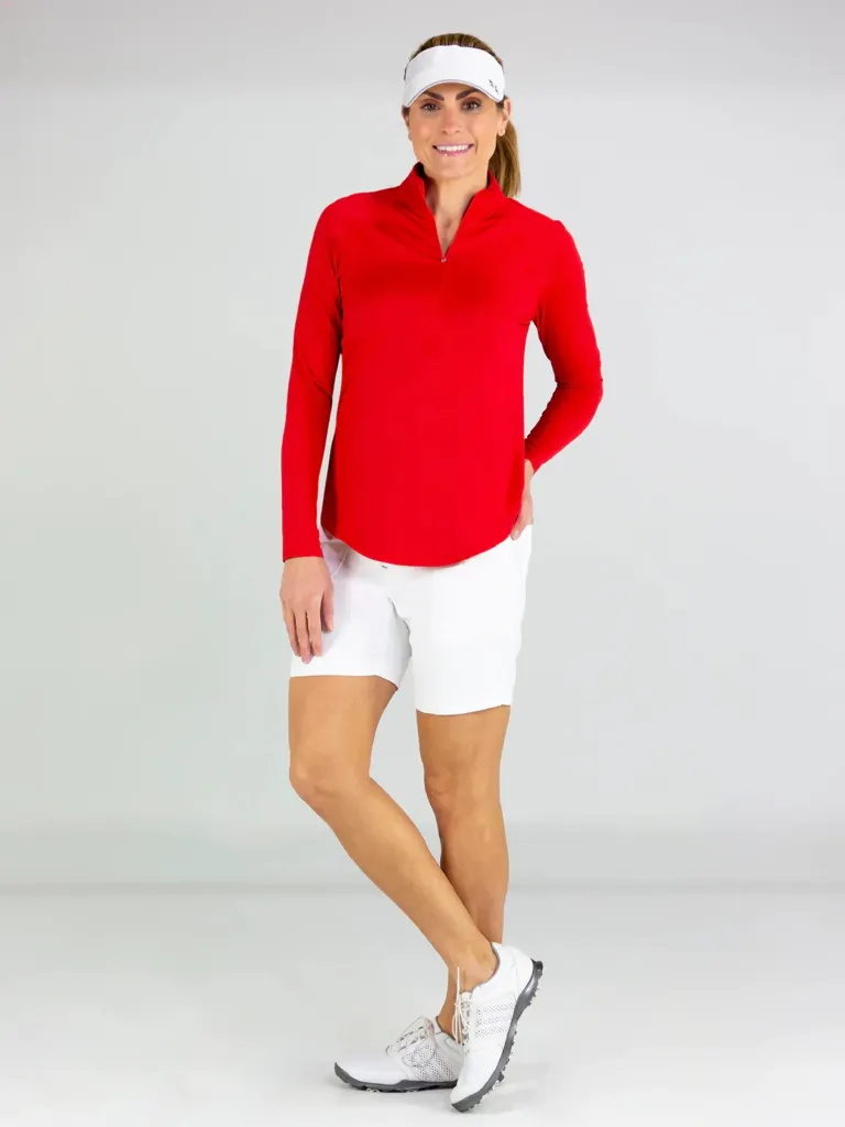 New Jofit Momentum Mock Pullover in Red Size XS. MSP$86