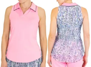 New Jofit Sleeveless Flounce Back Cutaway in Pink Size XXL. MSP$82