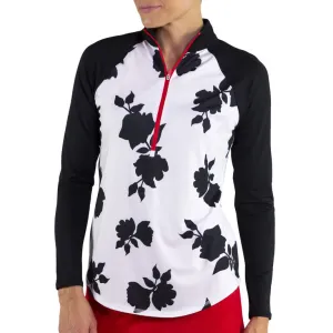 New, Jofit, White and Black Floral Print Long Sleeve, MSP $98, Size XS