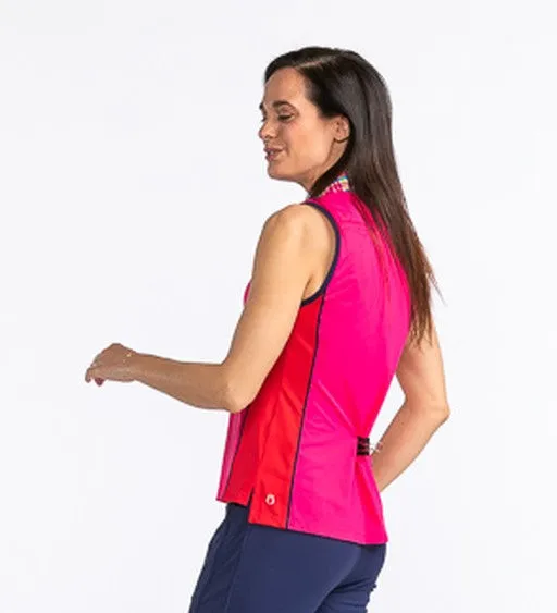 New Kinona Button & Run Sleeveless Top -Pink MSP$99