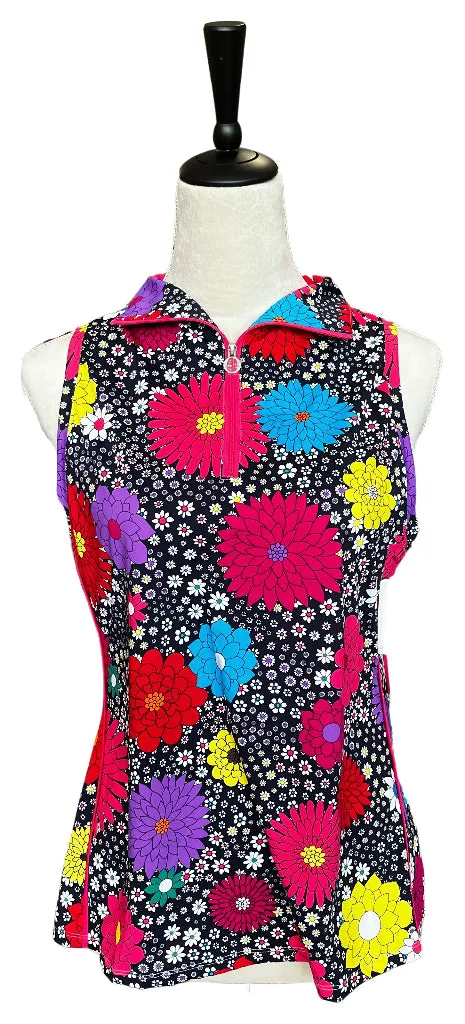New Kinona Keep it Covered Floral Sleeveless Top Size S. MSP$109