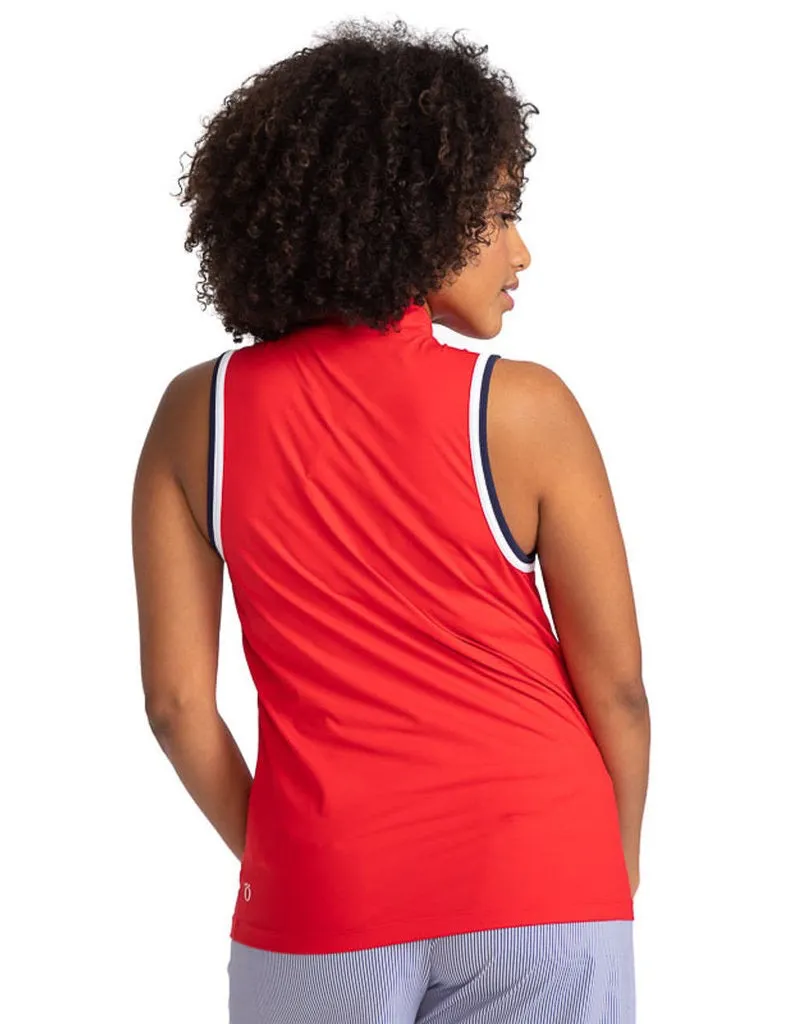 New Kinona Love in the Sun Sleeveless Golf Top - Cherry Red MSP$114