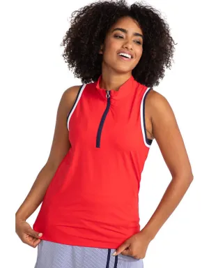 New Kinona Love in the Sun Sleeveless Golf Top - Cherry Red MSP$114