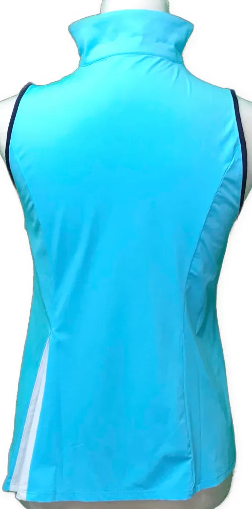 New Kinona Peekaboo Pleat Sky Blue Sleeveless Top