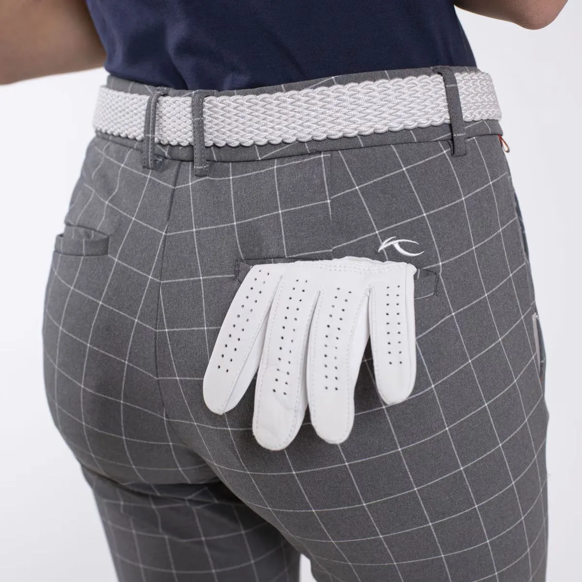New Kjus Ikala 7/8 Gray Plaid Tregging Golf Pant Size M. MSP$249